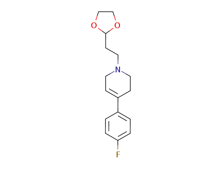Molecular Structure of 143017-39-4 (1-<3,3-(ethylenedioxy)propyl>-4-(4-fluorophenyl)-1,2,5,6-tetrahydropyridine)