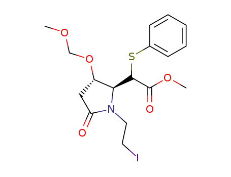 [(2S,3S)-1-(2-Iodo-ethyl)-3-methoxymethoxy-5-oxo-pyrrolidin-2-yl]-phenylsulfanyl-acetic acid methyl ester