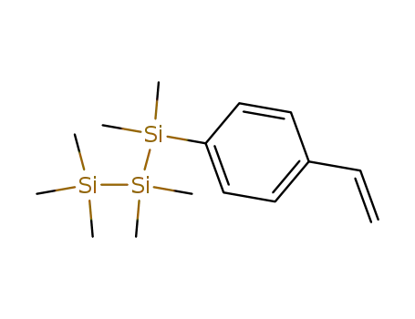 Molecular Structure of 116410-55-0 (Trisilane, 1-(4-ethenylphenyl)-1,1,2,2,3,3,3-heptamethyl-)