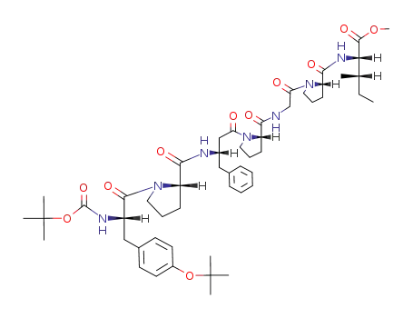 Molecular Structure of 289910-66-3 (Boc-Tyr(tBu)Pro-βhPhe-Pro-Gly-Pro-Ile-Ome)