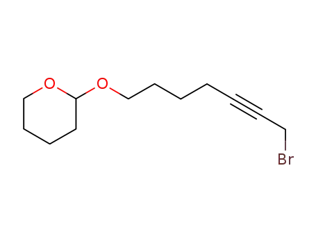 Molecular Structure of 31608-24-9 (2H-Pyran, 2-[(7-bromo-5-heptynyl)oxy]tetrahydro-)