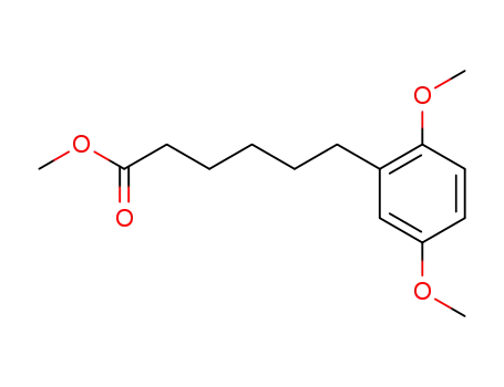 Molecular Structure of 169126-93-6 (Benzenehexanoic acid, 2,5-dimethoxy-, methyl ester)