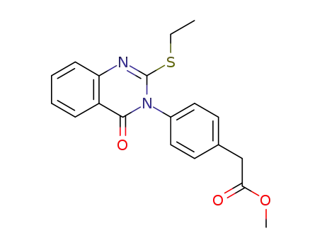 Benzeneacetic acid, 4-(2-(ethylthio)-4-oxo-3(4H)-quinazolinyl)-, methyl ester