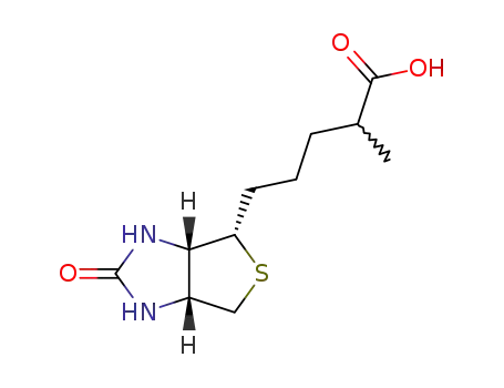 Molecular Structure of 30868-27-0 (Hexahydro-α-methyl-2-oxo-1H-thieno[3,4-d]imidazole-4-valeric acid)