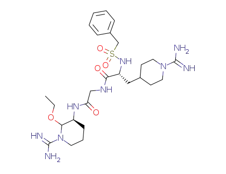 (R)-N-[((S)-1-Carbamimidoyl-2-ethoxy-piperidin-3-ylcarbamoyl)-methyl]-3-(1-carbamimidoyl-piperidin-4-yl)-2-phenylmethanesulfonylamino-propionamide