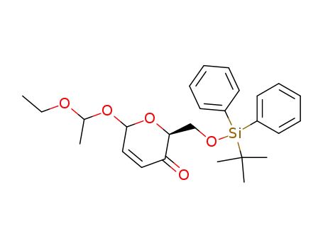 2-(<i>tert</i>-butyl-diphenyl-silanyloxymethyl)-6-(1-ethoxy-ethoxy)-6<i>H</i>-pyran-3-one