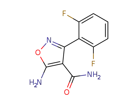 Molecular Structure of 487009-43-8 (4-Isoxazolecarboxamide, 5-amino-3-(2,6-difluorophenyl)-)