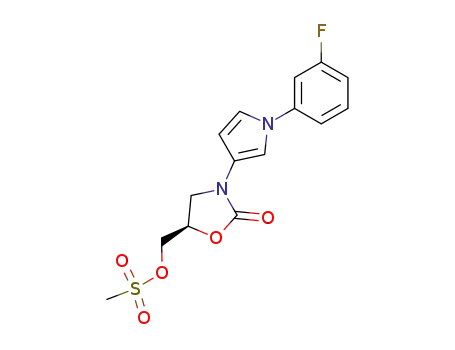 methanesulfonic acid 3-[1-(3-fluoro-phenyl)-1<i>H</i>-pyrrol-3-yl]-2-oxo-oxazolidin-5-ylmethyl ester