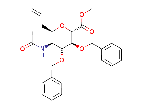 methyl 5-N-acetylamino-2,6-anhydro-3,4-di-O-benzyl-8,9-didehydro-5,7,8,9-tetradeoxy-D-glycero-L-gluco-nonuronate