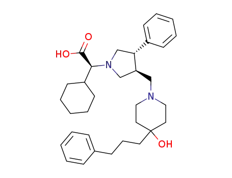 (S)-Cyclohexyl-{(3S,4S)-3-[4-hydroxy-4-(3-phenyl-propyl)-piperidin-1-ylmethyl]-4-phenyl-pyrrolidin-1-yl}-acetic acid