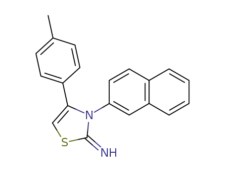 Molecular Structure of 65679-03-0 (2(3H)-Thiazolimine, 4-(4-methylphenyl)-3-(2-naphthalenyl)-)