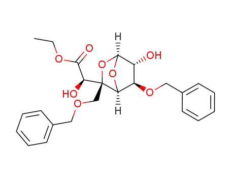 (R)-((1S,3S,4S,5R,6R)-5-Benzyloxy-3-benzyloxymethyl-6-hydroxy-2,7-dioxa-bicyclo[2.2.1]hept-3-yl)-hydroxy-acetic acid ethyl ester