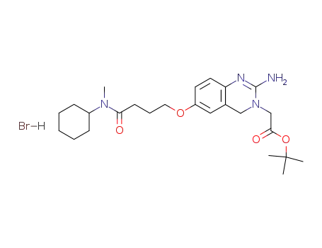 N-cyclohexyl-N-methyl-4-<<2-amino-3-<(tert-butyloxycarbonyl)methyl>-3,4-dihydroquinazolin-6-yl>oxy>butyramide hydrobromide