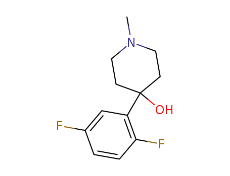 Molecular Structure of 72364-20-6 (4-Piperidinol, 4-(2,5-difluorophenyl)-1-methyl-)