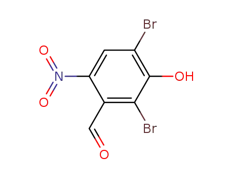 Molecular Structure of 67175-38-6 (Benzaldehyde, 2,4-dibromo-3-hydroxy-6-nitro-)