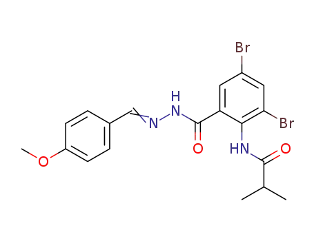 N-(3',5'-dibromo-2'-isobutyrylamino)benzoyl-4-methoxybenzaldehye hydrazone