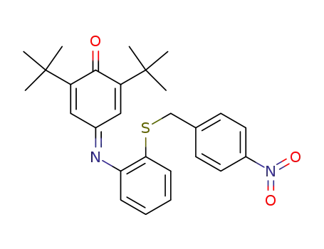 3,5-di-tert-butyl-p-benzoquinone N-[o-(4-nitrobenzylthio)]phenylimine