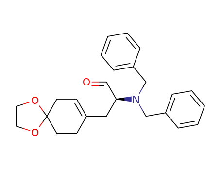 (S)-2-Dibenzylamino-3-(1,4-dioxa-spiro[4.5]dec-7-en-8-yl)-propionaldehyde