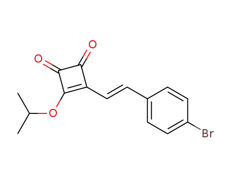Molecular Structure of 274915-18-3 (3-Cyclobutene-1,2-dione,
3-[(1E)-2-(4-bromophenyl)ethenyl]-4-(1-methylethoxy)-)