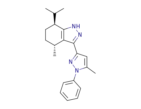 7-isopropyl-4-methyl-3-(5-methyl-1-phenyl-1<i>H</i>-pyrazol-3-yl)-4,5,6,7-tetrahydro-1<i>H</i>-indazole
