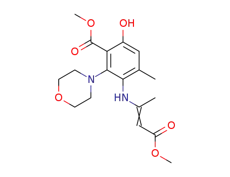3-(4'-Hydroxy-3'-methoxycarbonyl-6'-methyl-2'-morpholino)anilino-2-butensaeuremethylester