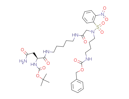 {4-[{[5-(2-<i>tert</i>-butoxycarbonylamino-3-carbamoyl-propionylamino)-pentylcarbamoyl]-methyl}-(2-nitro-benzenesulfonyl)-amino]-butyl}-carbamic acid benzyl ester