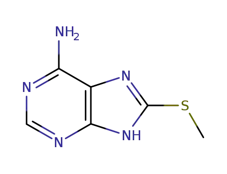 Molecular Structure of 2508-06-7 (8-(methylsulfanyl)-5H-purin-6-amine)