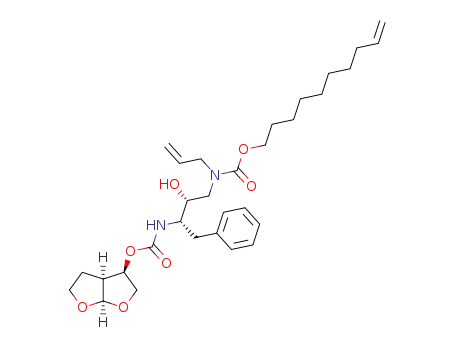 Molecular Structure of 482358-79-2 (Allyl-{(2R,3S)-3-[(3R,3aS,6aR)-(hexahydro-furo[2,3-b]furan-3-yl)oxycarbonylamino]-2-hydroxy-4-phenyl-butyl}-carbamic acid dec-9-enyl ester)