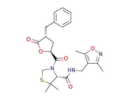 (R)-3-((2S,4R)-4-Benzyl-5-oxo-tetrahydro-furan-2-carbonyl)-5,5-dimethyl-thiazolidine-4-carboxylic acid (3,5-dimethyl-isoxazol-4-ylmethyl)-amide