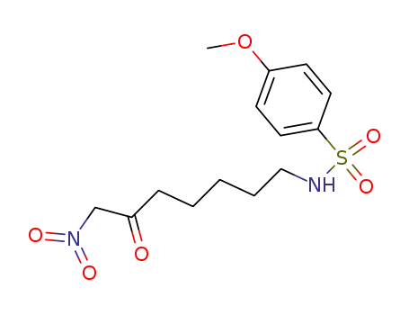 Molecular Structure of 379726-98-4 (Benzenesulfonamide, 4-methoxy-N-(7-nitro-6-oxoheptyl)-)
