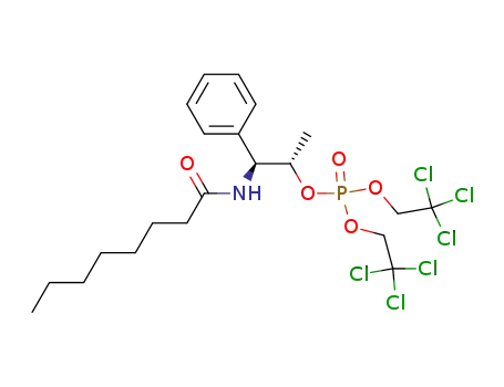 (1S,2S)-1-methyl-2-phenyl-2-(octanoylamino)ethyl bis(2,2,2-trichloroethyl) phosphate