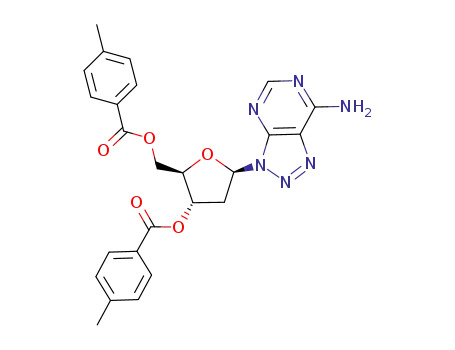 7-amino-3-<2'-deoxy-3',5'-di-O-(p-toluoyl)-β-D-erythro-pentofuranosyl>-3H-1,2,3-triazolo<4,5-d>pyrimidine