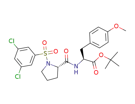 (S)-2-{[(S)-1-(3,5-Dichloro-benzenesulfonyl)-pyrrolidine-2-carbonyl]-amino}-3-(4-methoxy-phenyl)-propionic acid tert-butyl ester
