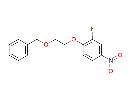Molecular Structure of 647858-21-7 (Benzene, 2-fluoro-4-nitro-1-[2-(phenylmethoxy)ethoxy]-)