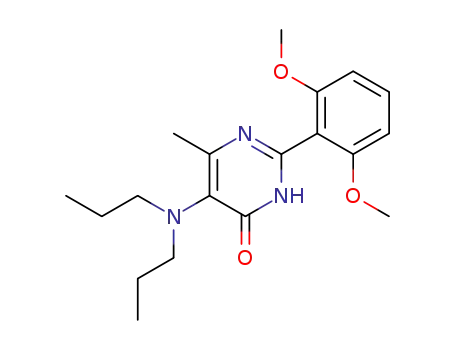 Molecular Structure of 600178-93-6 (4(1H)-Pyrimidinone,
2-(2,6-dimethoxyphenyl)-5-(dipropylamino)-6-methyl-)