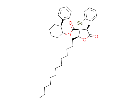 (2S,3R,4S)-4-Methyl-5-oxo-3-phenylselanyl-2-tridecyl-tetrahydro-furan-3-carboxylic acid (1R,2S)-2-phenyl-cyclohexyl ester