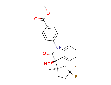 4-[(R)-2-((R)-3,3-Difluoro-cyclopentyl)-2-hydroxy-2-phenyl-acetylamino]-benzoic acid methyl ester