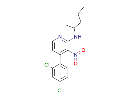 Molecular Structure of 512847-56-2 (2-Pyridinamine, 4-(2,4-dichlorophenyl)-N-(1-methylbutyl)-3-nitro-)