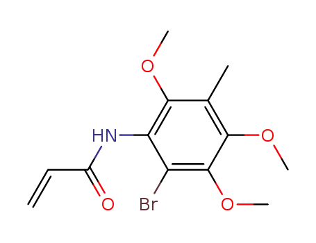 Molecular Structure of 403616-28-4 (2-Propenamide, N-(2-bromo-3,4,6-trimethoxy-5-methylphenyl)-)