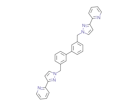C<sub>6</sub>H<sub>4</sub>C<sub>6</sub>H<sub>4</sub>(CH<sub>2</sub>C<sub>3</sub>H<sub>2</sub>N<sub>2</sub>C<sub>5</sub>H<sub>4</sub>N)2