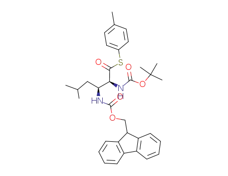 2-<i>tert</i>-butoxycarbonylamino-3-(9<i>H</i>-fluoren-9-ylmethoxycarbonylamino)-5-methyl-hexanethioic acid <i>S</i>-<i>p</i>-tolyl ester
