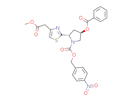 (2S,4R)-4-benzoyloxy-2-(4-methoxycarbonylmethylthiazol-2-yl)-1-(p-nitrobenzyloxycarbonyl)pyrrolidine