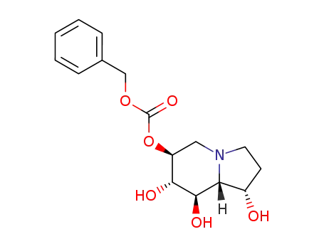 Carbonic acid, octahydro-1,7,8-trihydroxy-6-indolizinyl phenylmethyl ester, 1S-(1.alpha.,6.beta.,7.alpha.,8.beta.,8a.beta.)-