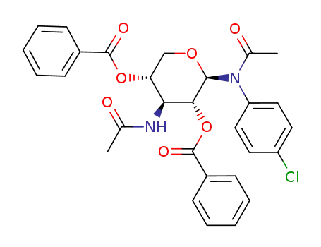 3-acetamido-N-acetyl-2,4-di-O-benzoyl-N-p-chlorophenyl-3-deoxy-β-D-xylopyranosylamine