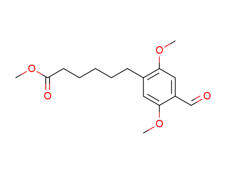 Benzenehexanoic acid, 4-formyl-2,5-dimethoxy-, methyl ester