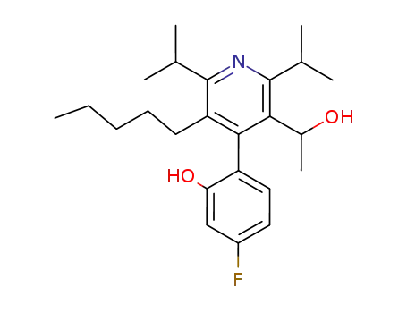 3-Pyridinemethanol, 4-(4-fluoro-2-hydroxyphenyl)-a-methyl-2,6-bis(1-methylethyl)-5-pentyl-, (aR,4R)-rel- (9CI)