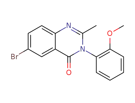 4(3H)-Quinazolinone, 6-bromo-3-(2-methoxyphenyl)-2-methyl-
