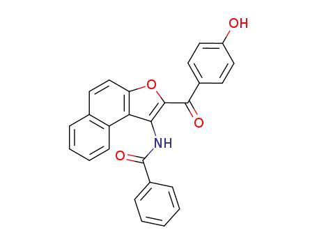 Molecular Structure of 650636-52-5 (Benzamide, N-[2-(4-hydroxybenzoyl)naphtho[2,1-b]furan-1-yl]-)