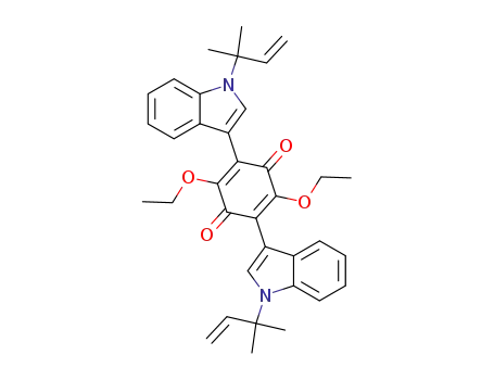 2,5-Cyclohexadiene-1,4-dione,
2,5-bis[1-(1,1-dimethyl-2-propenyl)-1H-indol-3-yl]-3,6-diethoxy-