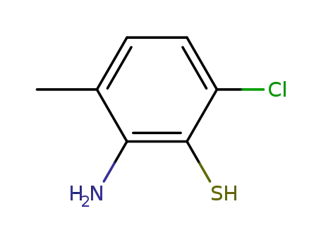 Molecular Structure of 141857-53-6 (Benzenethiol, 2-amino-6-chloro-3-methyl-)